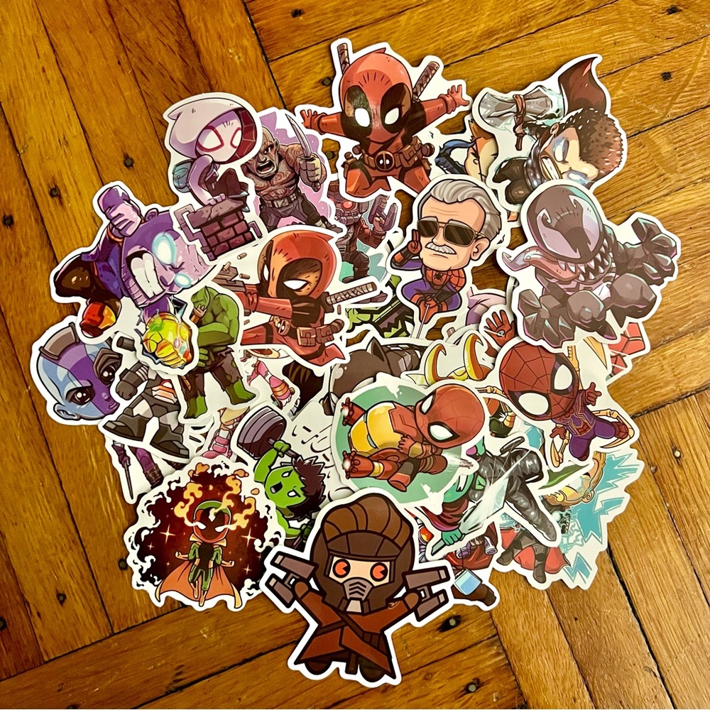 🌈⭐️30-PACK!!⭐️ Grab Bag O’ Fun Anime Marvel Stickers